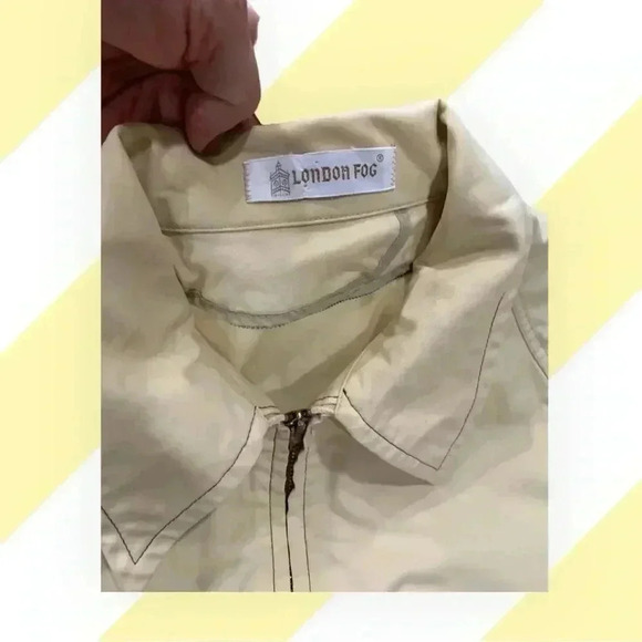 London Fog Rain Coat Full Zip Short Jacket Size 40 regular preppy grandpa - Picture 3 of 10
